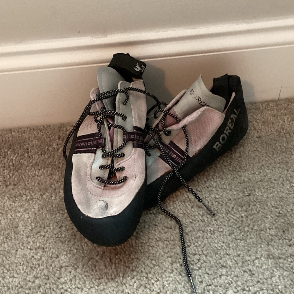 Women's Pink and Black Climbing Shoe - Lace-Up Precision Fit